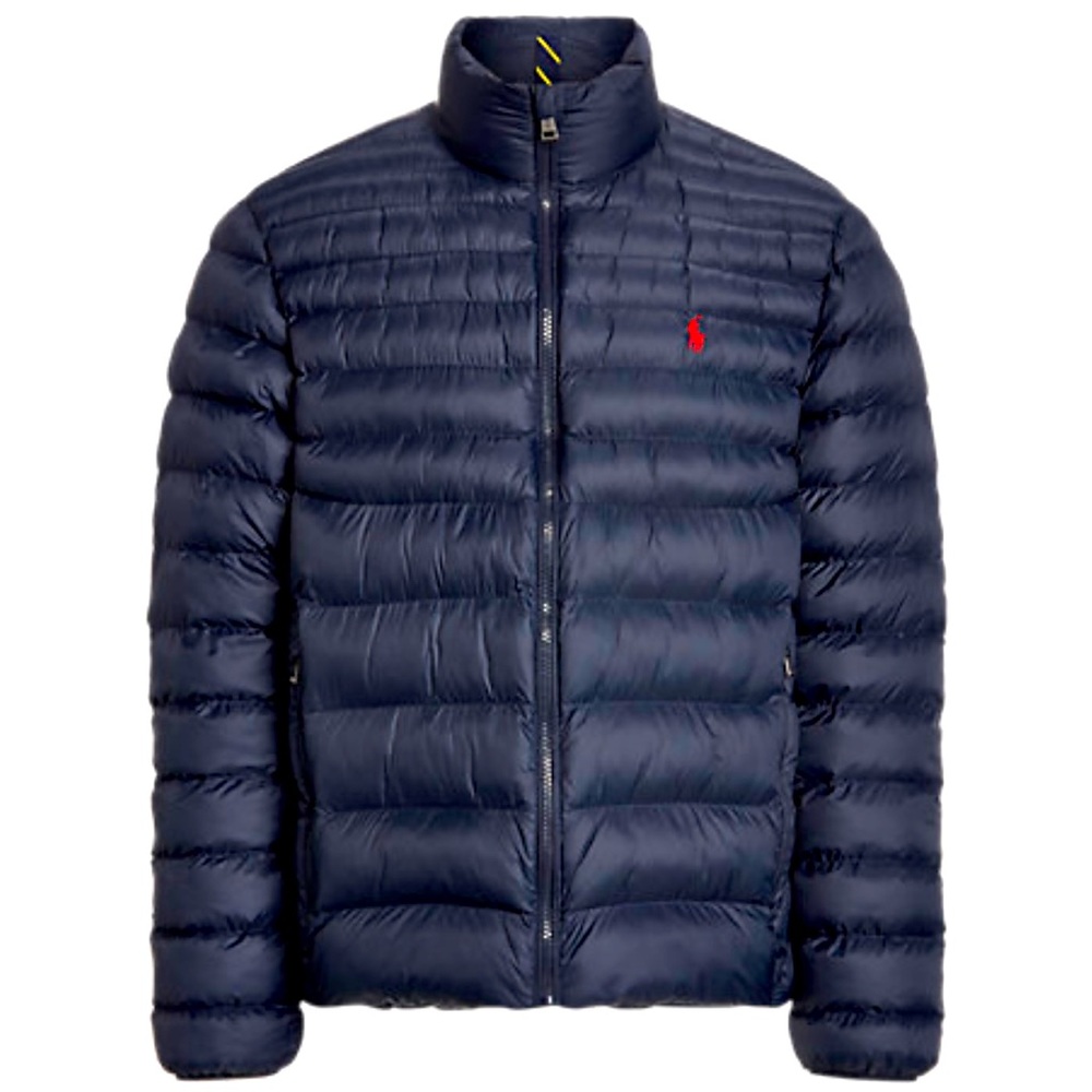 RL POLO PACKABLE LIGHTWEIGHT PUFFER JACKET. Black, Navy, Olive & Camo. $228